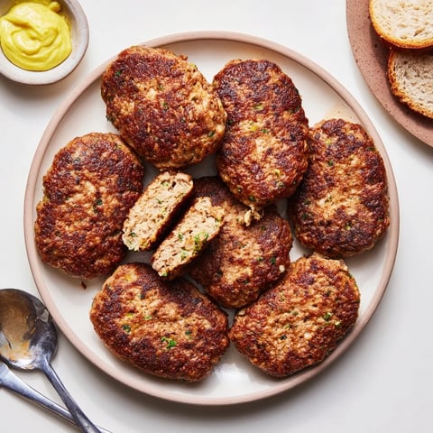 Saftige deutsche Fleischbällchen mit Zwiebeln und Kräutern, perfekt zum Dippen.